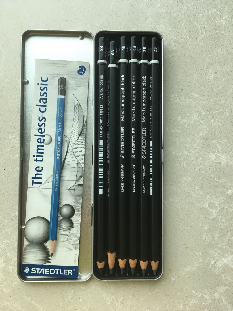 Staedtler Mars Lumograph Black Pencil Set Books Stationery
