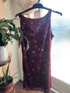 Vintage maroon dress size 8