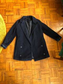 Navy box style coat size 8