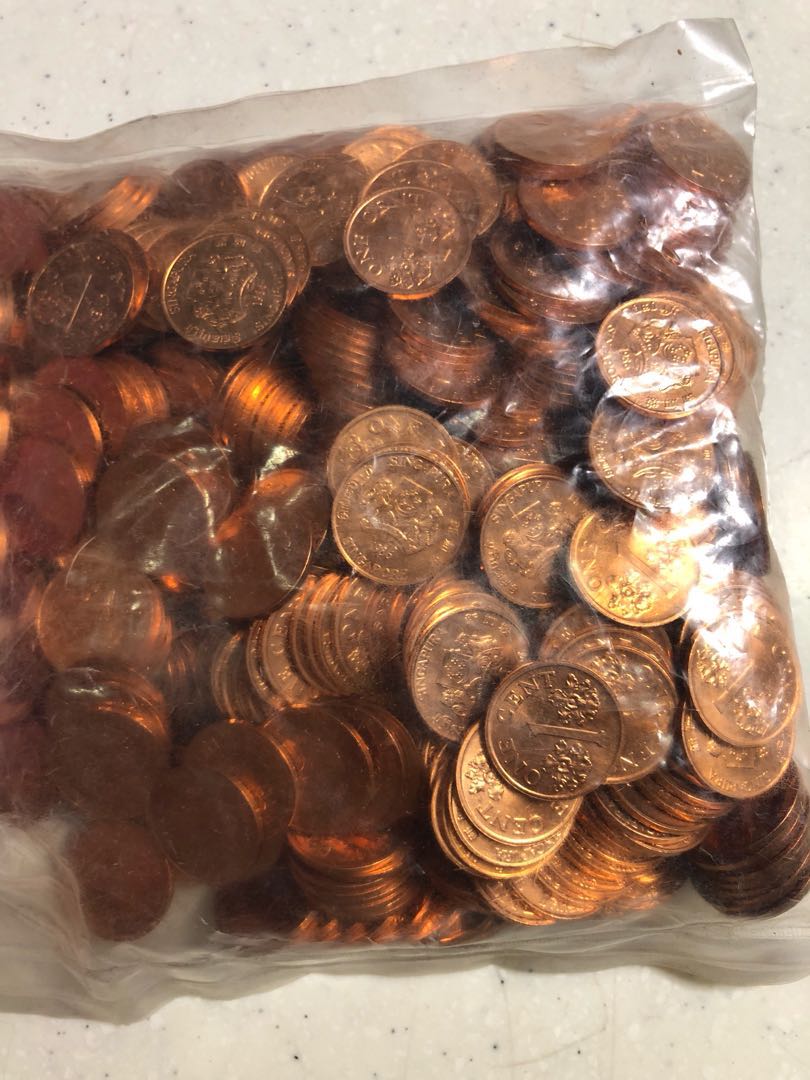 A Sealed Bag Of Singapore 1 Cent Copper Coins Hobbies Toys Memorabilia Collectibles Currency On Carousell