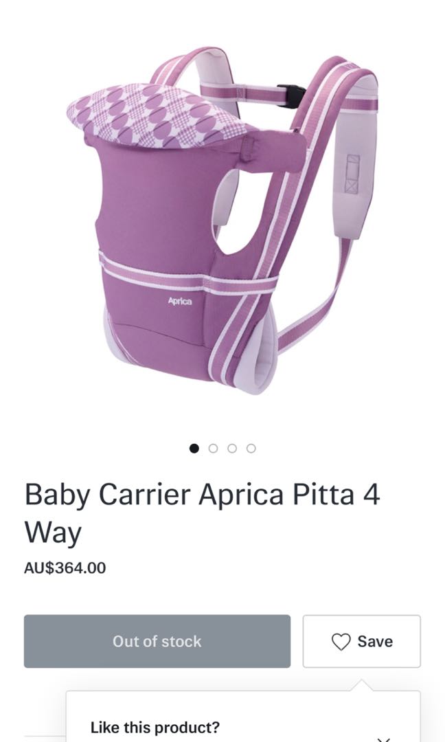 aprica baby carrier 4 way