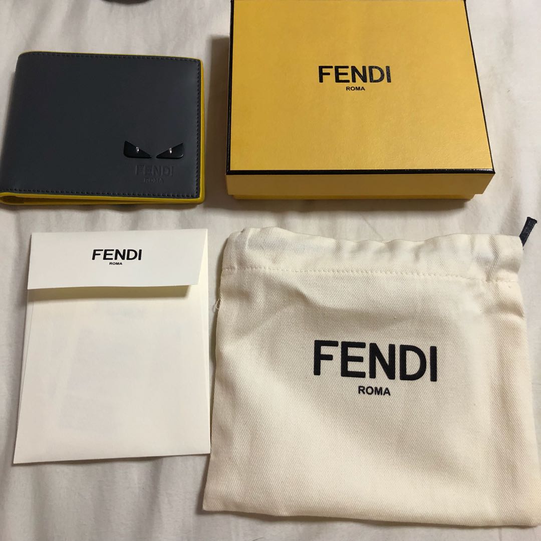 Fendi Men's Bag Bugs Eyes Leather Pouch 7N0078-O73-F0WAD