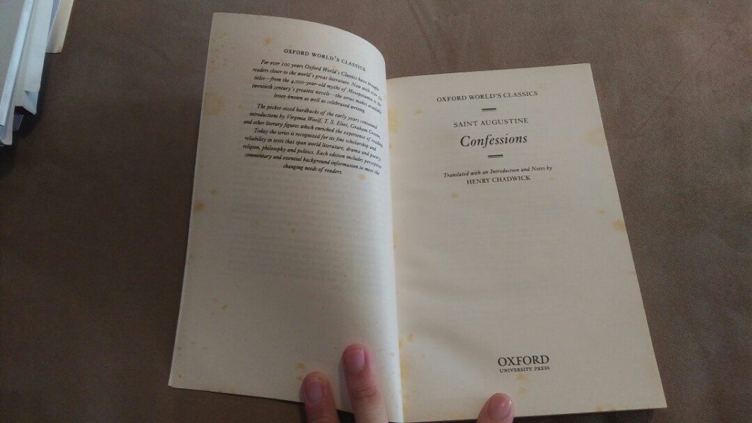 Confessions By Saint Augustine Of Hippo Oxford World S Classics