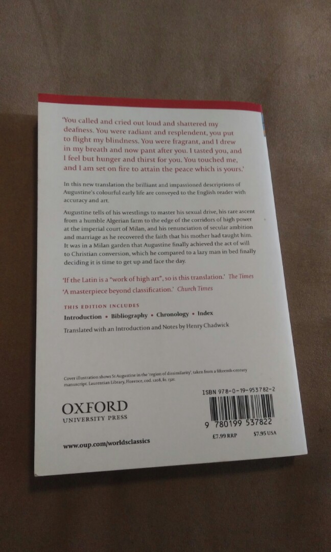 Confessions By Saint Augustine Of Hippo Oxford World S Classics