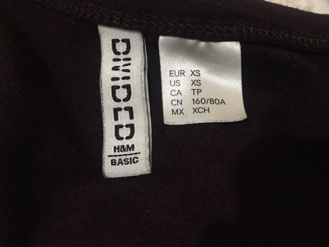 H&M Raglan Shirt (Maroon and Black) (Category: Shirts) located in Cebu City. Submitted by blacksheepx (Listing ID 174001477, Image 3). Description: .