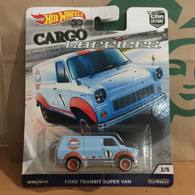 Hot Wheels Cargo Carriers Ford Transit Super Van, Hobbies & Toys, Toys