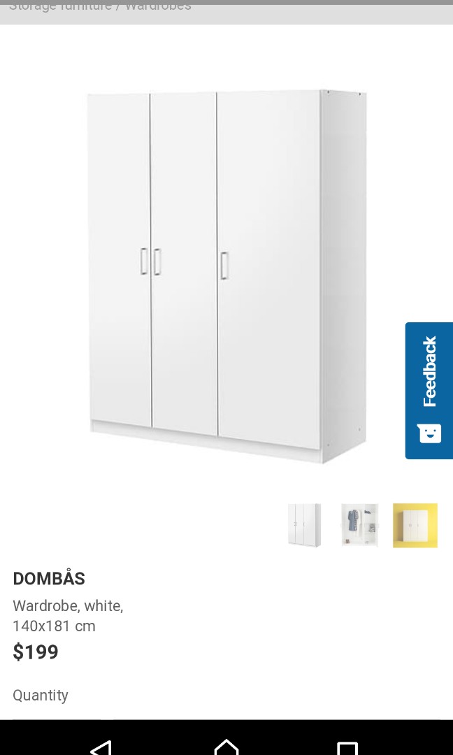 Ikea Wardrobe Dombas Furniture Others On Carousell