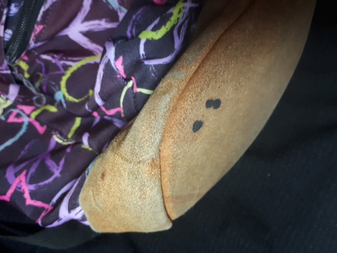 Jansport Bag (Category: Backpacks) located in Quezon City. Submitted by charaaaa (Listing ID 174276545, Image 3). Description: original Jansport -with leather bottom note: has small black stain at the bottom (see photos).