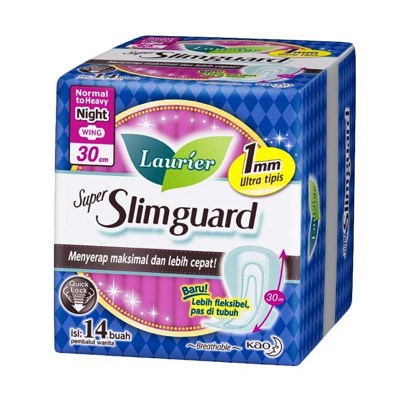 Laurier Super Slimguard Night 30cm Sanitary Pad Health Beauty Bath Body On Carousell