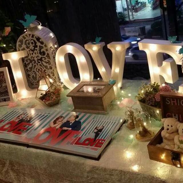 Love L O V E Lighted Marquee Sign Lights Event Or Wedding Photo