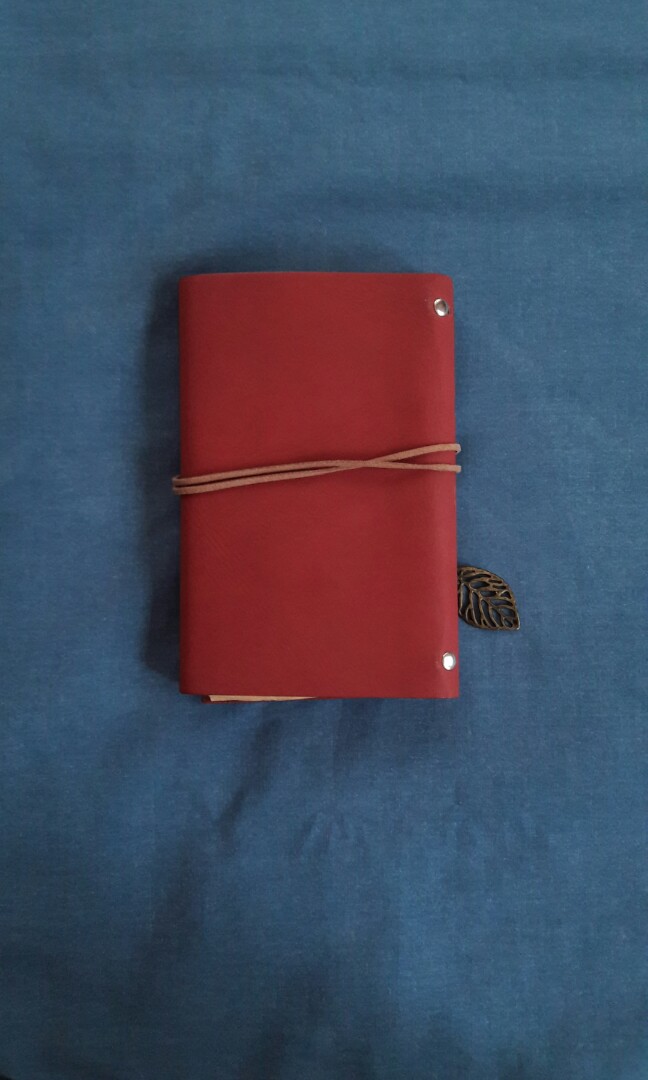 Maroon Leather Notebook (Category: Stationery & School Supplies) located in Manila. Submitted by _loey (Listing ID 174277938, Image 3). Description: Hello! I'm selling a faux leather notebook for only 250 pesos! 🍑never been used 🍑paper is smooth 🍑in good condition If you're interested, just send a message!.