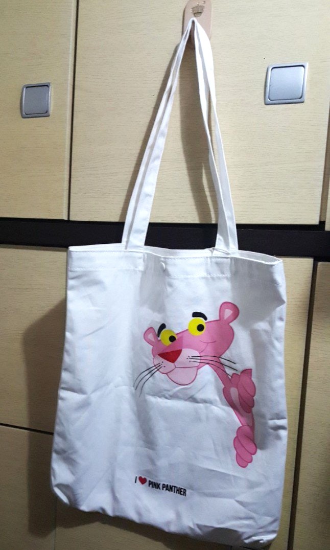 Miniso Pink Panther Canvas Tote bag Carousell