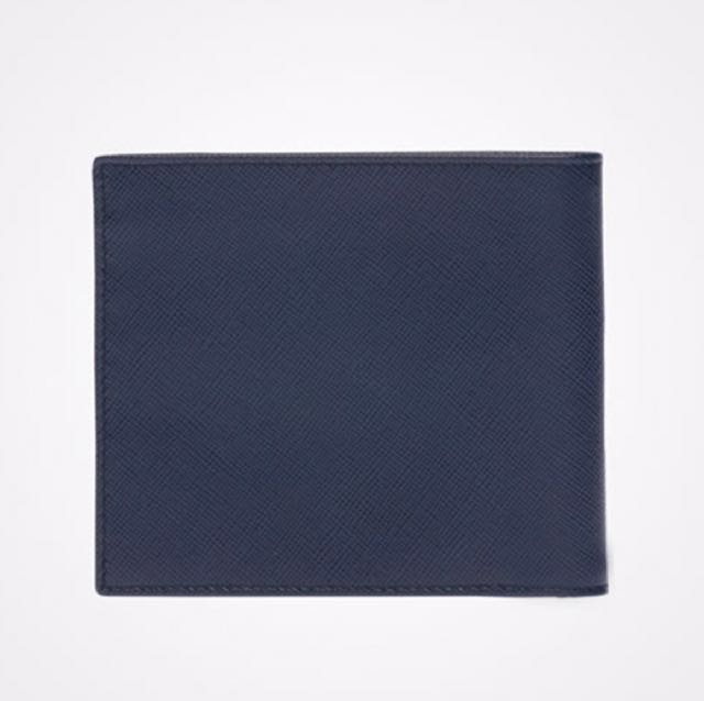 Prada Saffiano Leather Wallet, Men, Baltic Blue