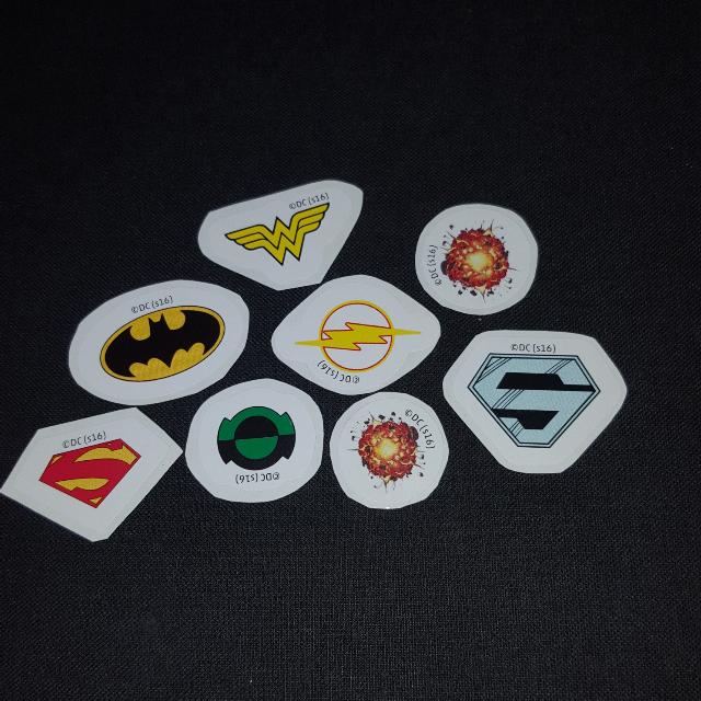 Set 1 Of 8 8 Pcs Per Set Dc Comics Mini Logo Stickers Books
