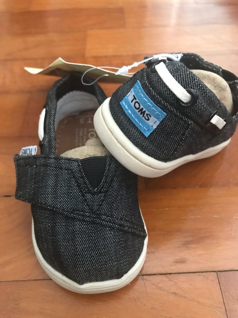 Toms black chambray on sale