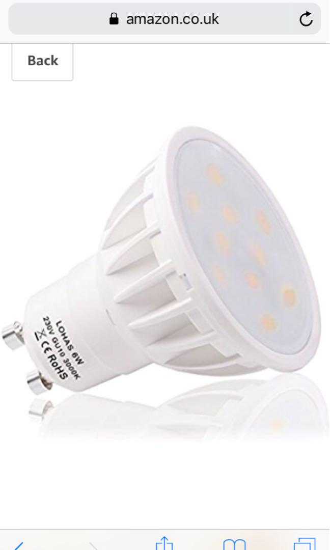 LOHAS GU10 6Watt LED Beautiful 3000K Warm White Colour 50Watt Replacement For...