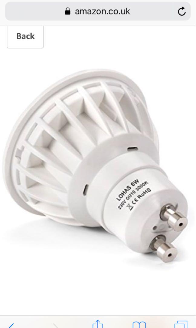 LOHAS GU10 6Watt LED Beautiful 3000K Warm White Colour 50Watt Replacement For...