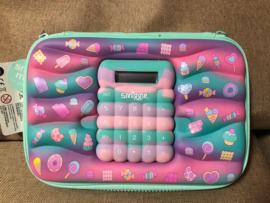 Authentic Smiggle Hardtop with Calculator Pencil Case, Babies & Kids