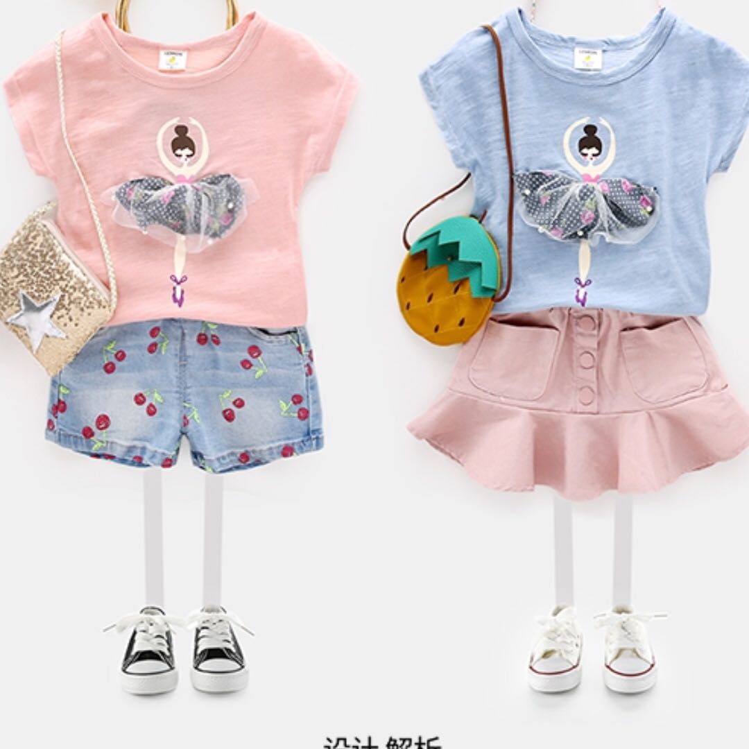 baby girl kids fashion top korean style ballerina cotton top w lace white blue pink 1528784682 f9d6f87b