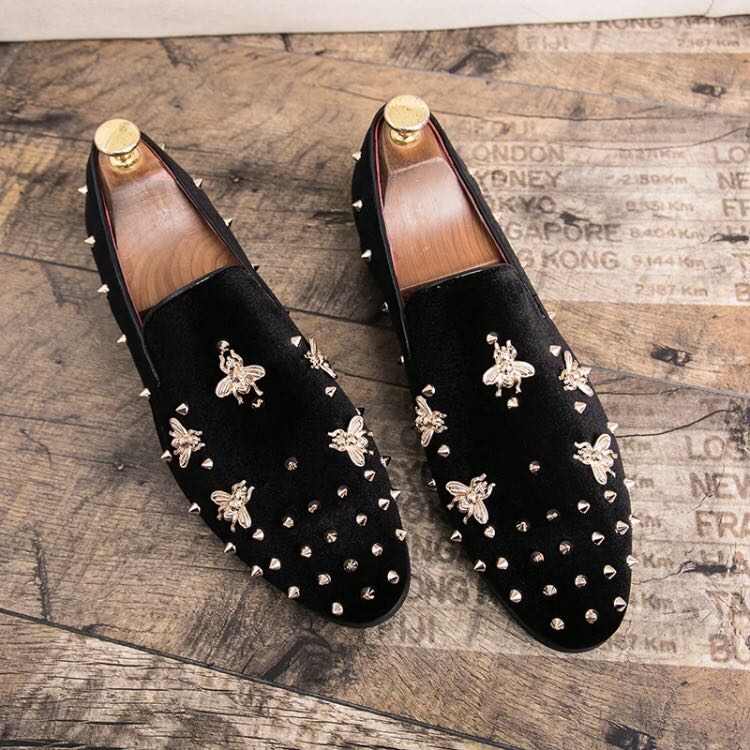 studded slip on loafers