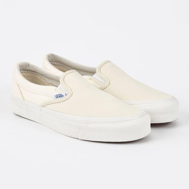 cream slip on sneakers