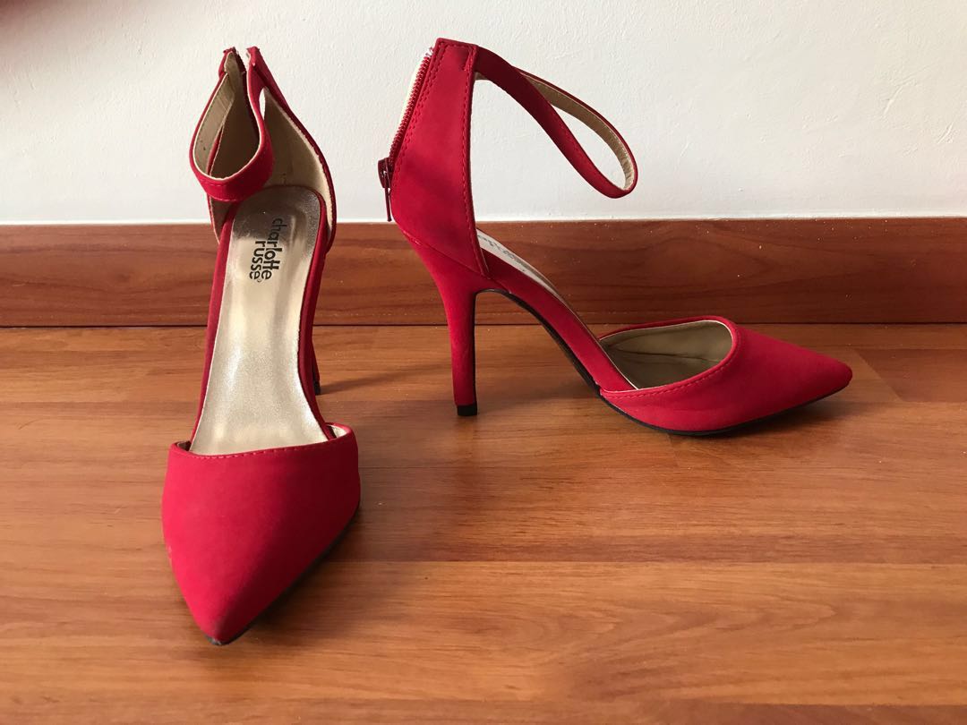 Charlotte Russe Red High Heels, Women's 