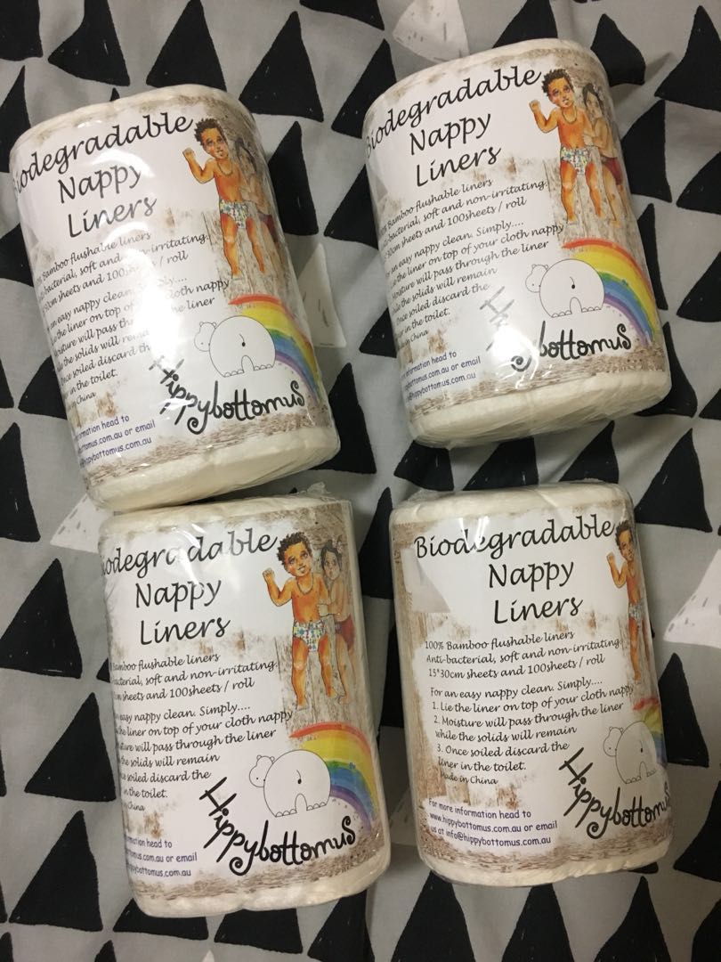 Cloth Nappy Disposable Bamboo Liners X4 Babies Kids Others On Carousell
