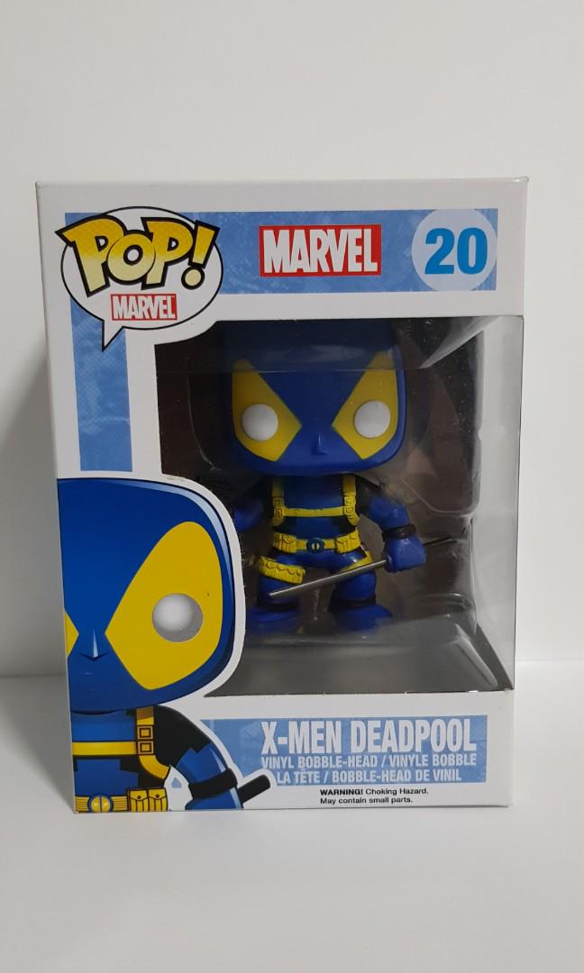 Marvel Vinyl Bobble-Head Figure Funko X-MEN DEADPOOL #20 POP Blue /& Yellow