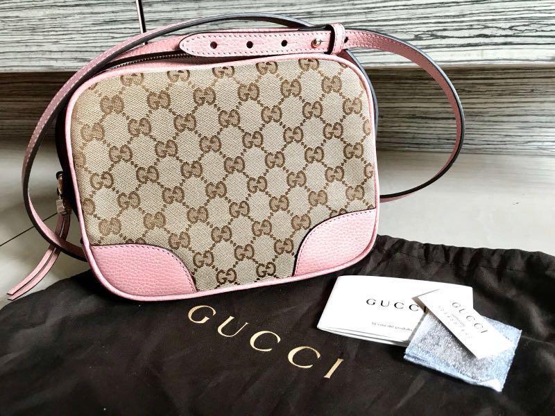 gucci pink canvas bag