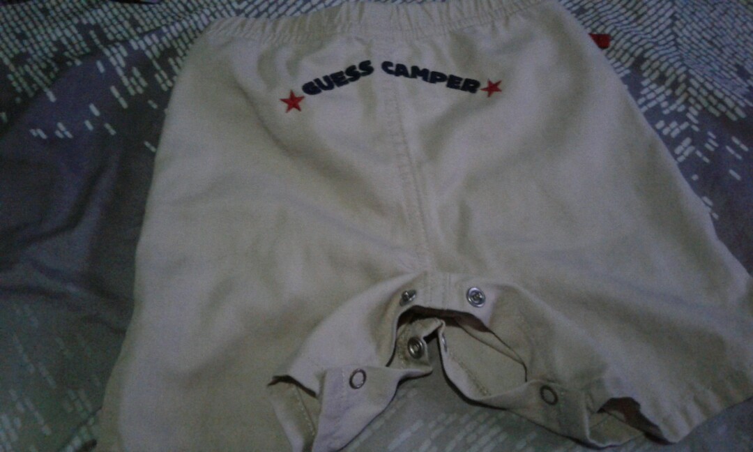 Guess baby shorts (Category: Babies & Kids Fashion) located in Quezon City. Submitted by mitz23 (Listing ID 174363528, Image 2). Description: Rfs : Decluttering Size is 12 mos but can also fit 2yo depending on the body of the baby or kid..