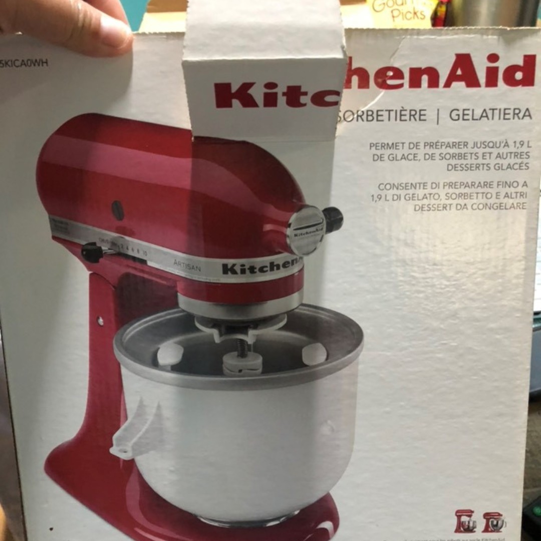 Kitchenaid ice cream maker attachment 5kica0wh best sale