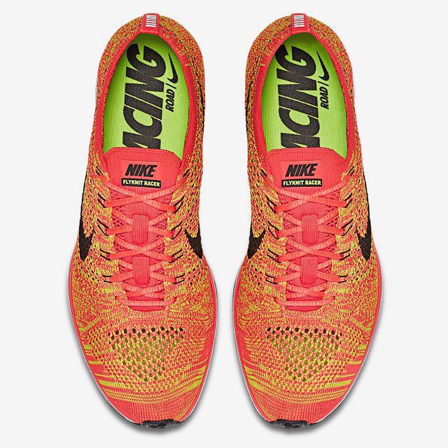 bright running shoes