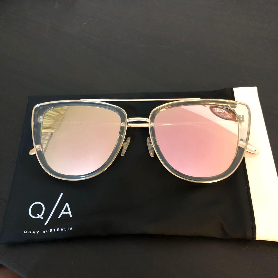 Quay Australia French Kiss Oversize Mirror Sunglasses