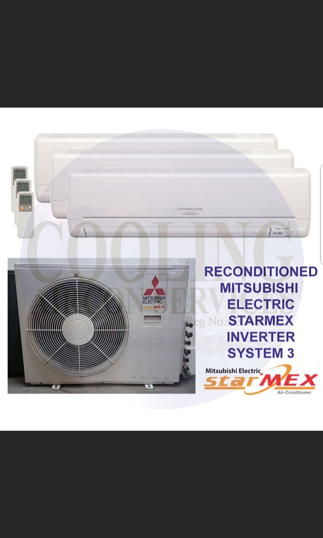 Reconditioned Mitsubishi Electric Starmex Inverter System 3 Aircon Home Appliances Cooling Air Care On Carousell