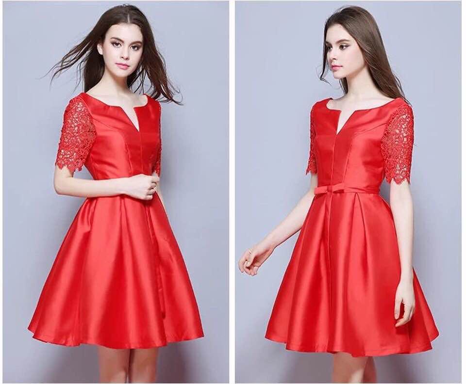 casual dress red