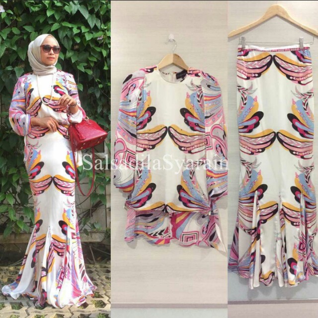 Rizalman Limited Edition Kurung Pucci Pink Muslimah Fashion Two Piece On Carousell