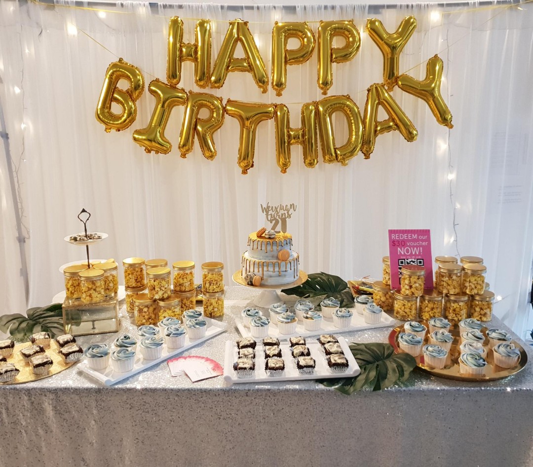 Rustic (Category: Bulletin Board) located in Singapore. Submitted by jerlad (Listing ID 140143999, Image 1). Description: 🎉😋😍😍Party Lover Package😍😍😍 (Only $720 Nett) Hassle Free!! 1) 3M by 2M backdrop (According to your theme) 2) Dessert Table Styling (Display Stands, Props & Ware, Fairy Lighting , Flag Banner / Led Board) 3) 5 Fixed Desserts (24 Cupcake, 20 Classic Round Macaroons , 15 Cake Pop , 24 Fruit Tarts, 15 Brownies ) 4)Single tie