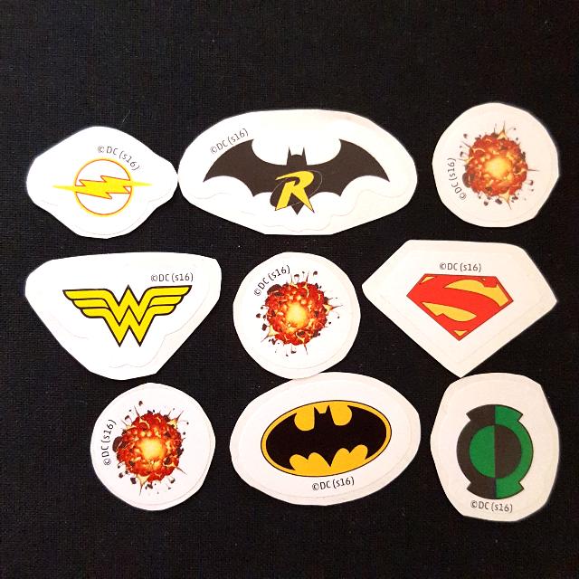 Set 8 Of 8 9 Pcs Per Set Dc Comics Mini Logo Stickers Books