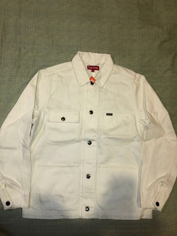 Supreme NY TAPESTRY DENIM CHORE COAT Men s Fashion Coats