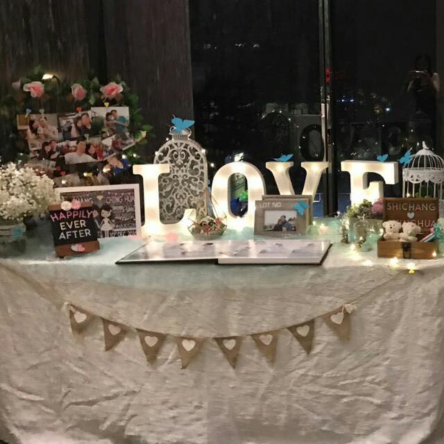 Wedding Reception Decorations Props Love Light Fairy Light