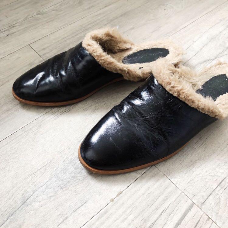Fur lined mules zara 2025