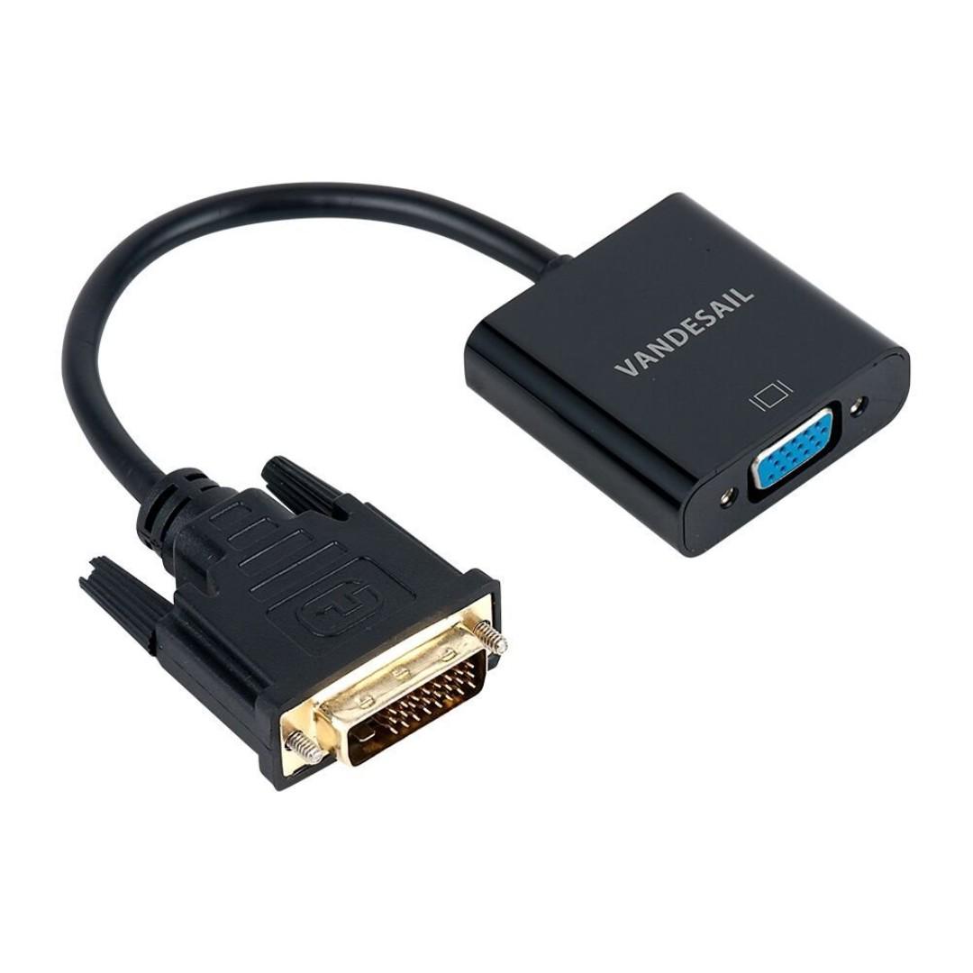 536 Dvi To Vga Adapter Vandesail Dvi 24 1 Dvi D Dual Link To Vga Male To Female Cable Adapter Converter 1080p Electronics Others On Carousell