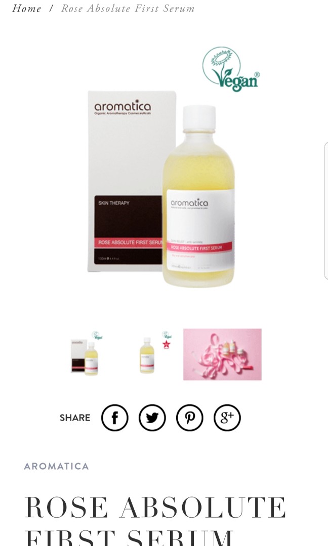Aromatica Rose Absolute First Serum Beauty Personal Care Bath Body Body Care On Carousell