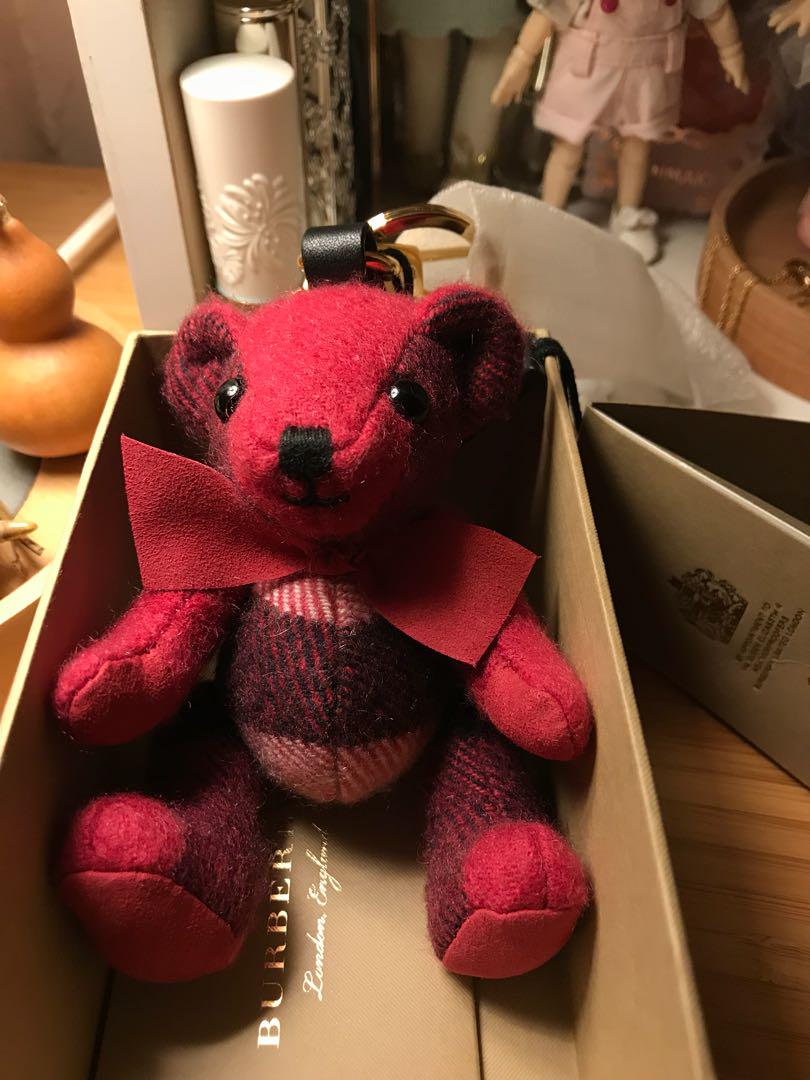 Burberry bear keychain pink best sale
