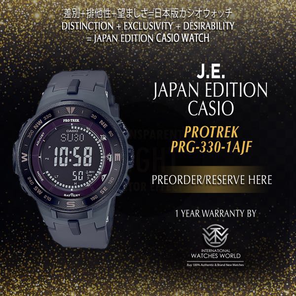 Casio Japan Edition Protrek Black Prg330 1ajf Men S Fashion Watches On Carousell
