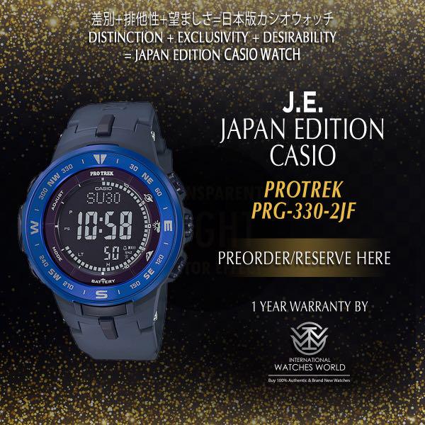 Casio Japan Edition Protrek Prg330 2jf Blue Men S Fashion Watches On Carousell