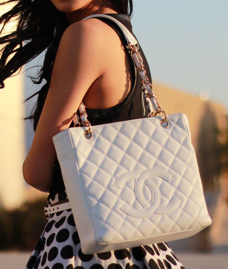 Chanel Classic PST Petite Shopping Tote Caviar With SHW white, Luxury, Bags  & Wallets on Carousell