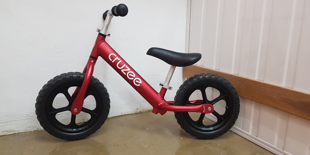 Cruzee Red Balance Bike Sports Equipment Bicycles Parts Bicycles on Carousell