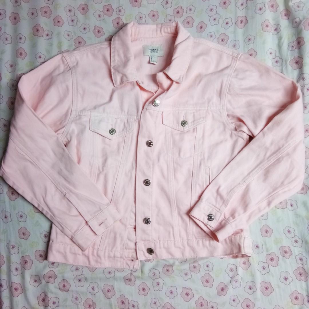 Pink jean jacket forever 21 online