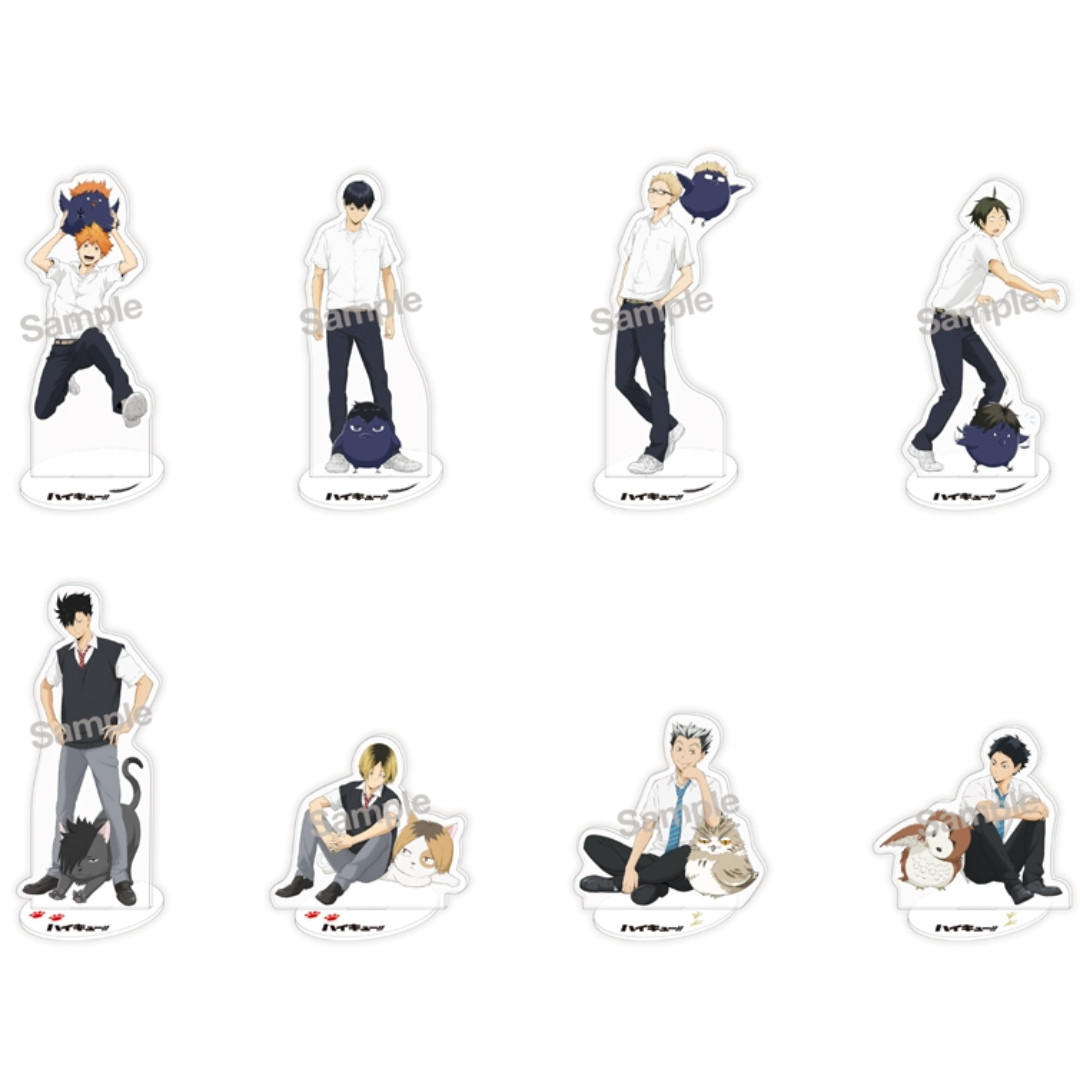 Wallpaper Haikyuu Character With Mascot Standees Bulletin Board For Free